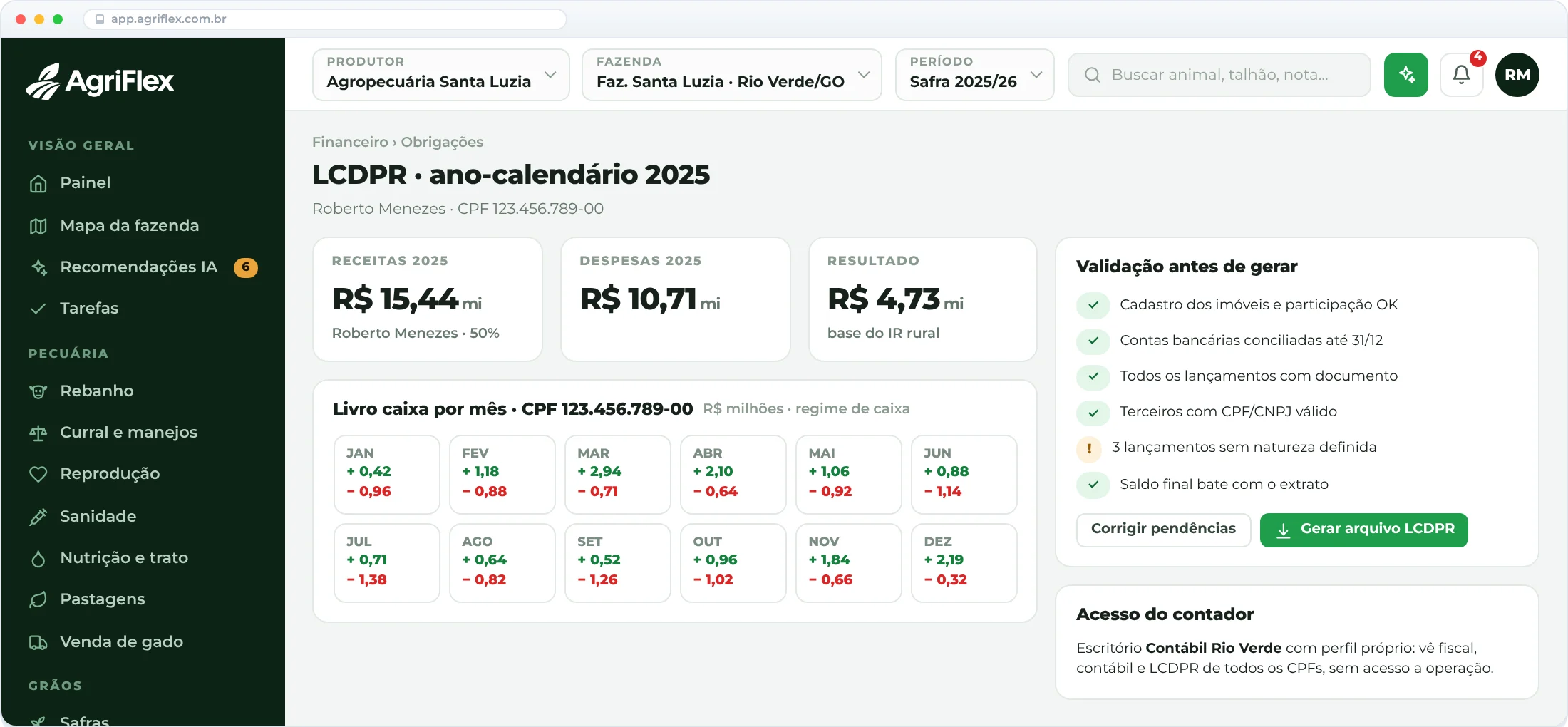 AgriFlex para Contadores