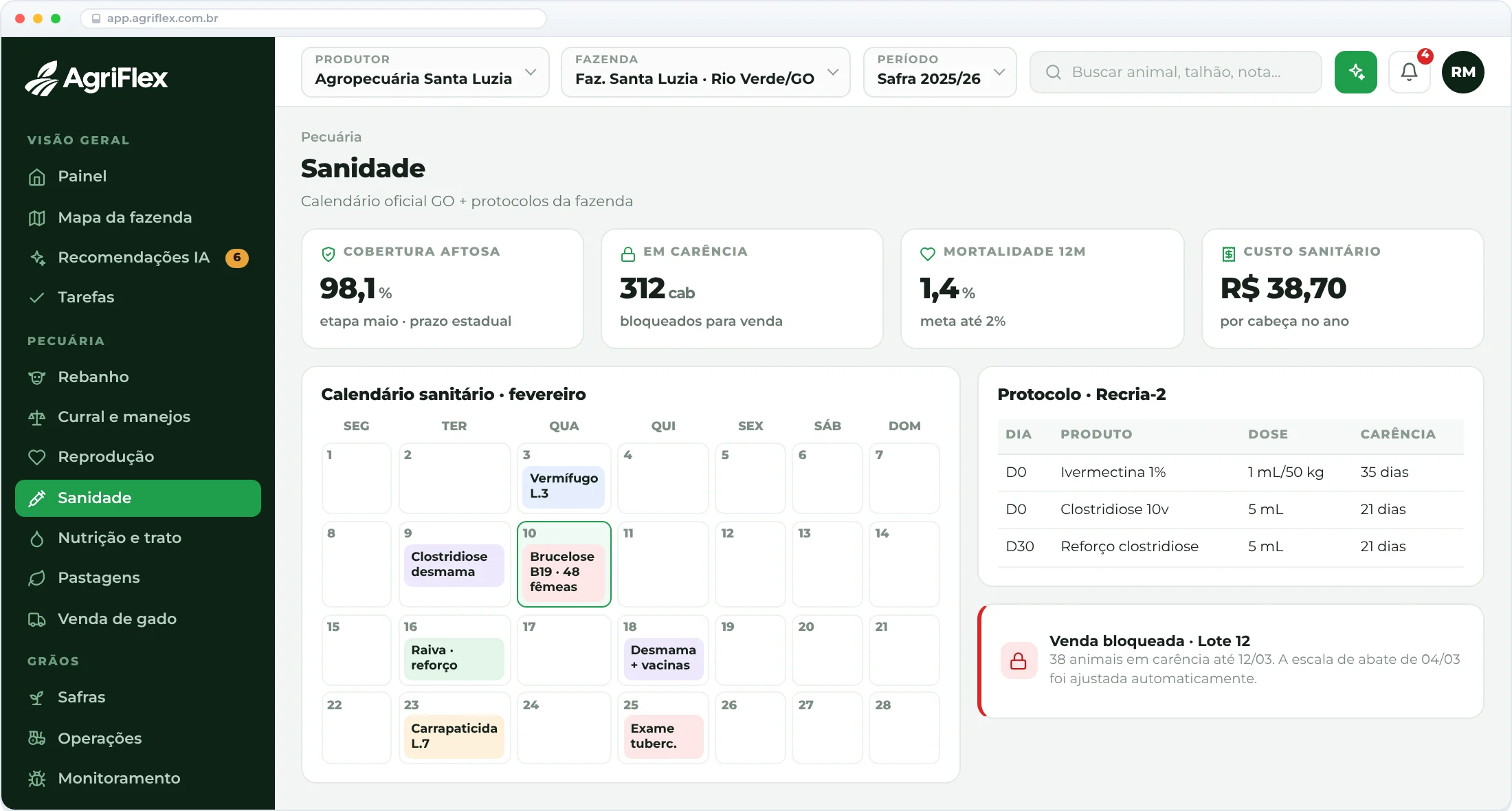 Calendário, protocolo e carência que trava a venda